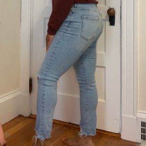 Light Wash Distressed Zara Jeans